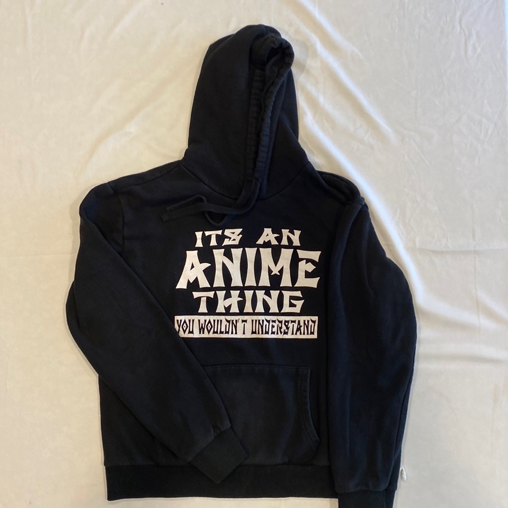 Black anime hoodie